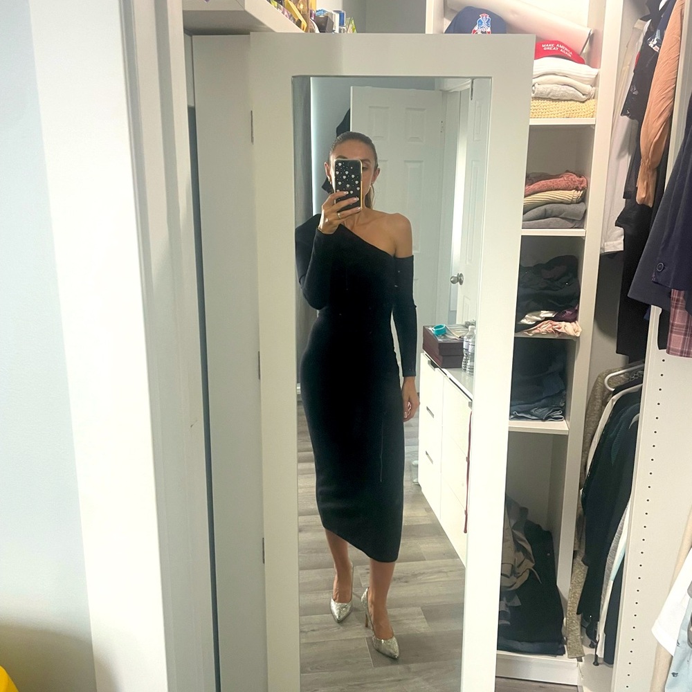 Off the shoulder sweater dress